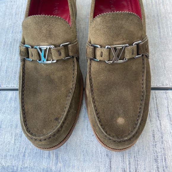 Authentic Louis Vuitton suede Loafers size US 9 - Picture 5 of 11